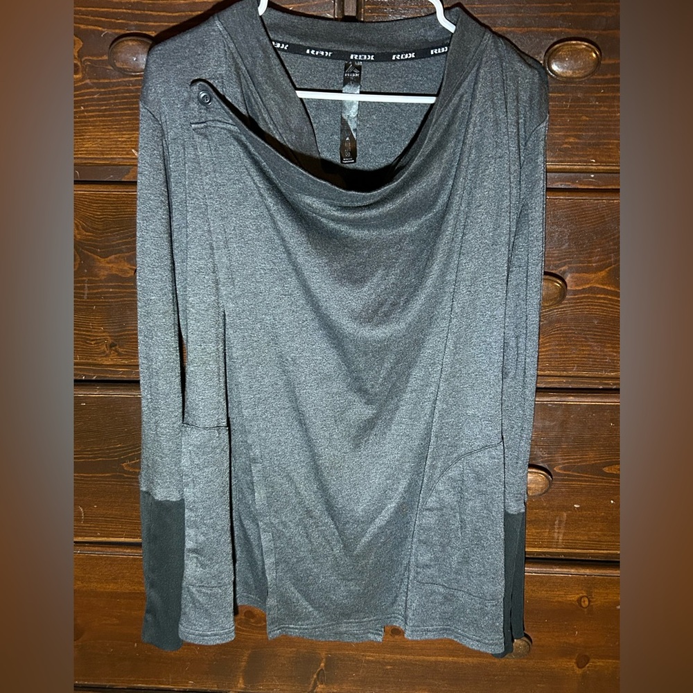 RBX Charcoal Cowl Neck Top